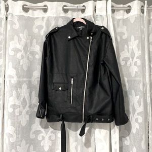 MISSGUIDED tall leather jacket